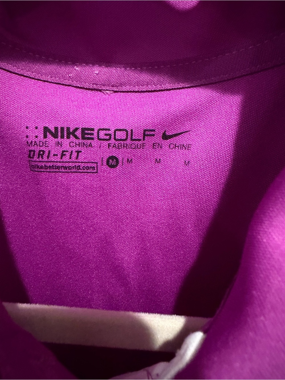 Nike Golf Purple Sleeveless Polo Tank with White Trim size M - Picture 3 of 3